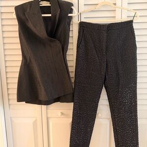 Stella McCartney Black Textured Pantsuit